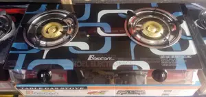 Boscon Two Burner Glass Top Gas Stove