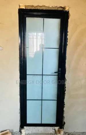 3ft Aluminium Full Tampered Glass Toilet/Bathroom Door