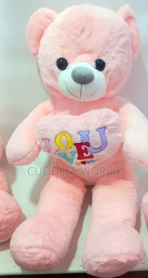 Love You Pink 80cm Standing Teddy Bear
