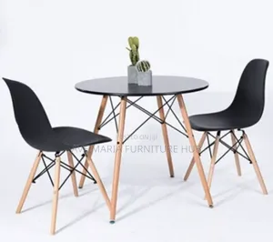 Wooden Round Table and 2 Chairs
