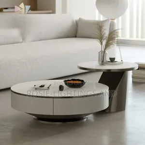 Newest Luxury Living Room Center Table With Double Drawers