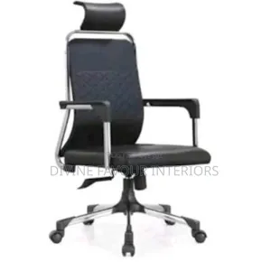 Office Chair With Headrest - Leather