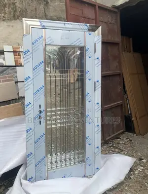 3ft by 7ft Stainless Glass Doors Series 08