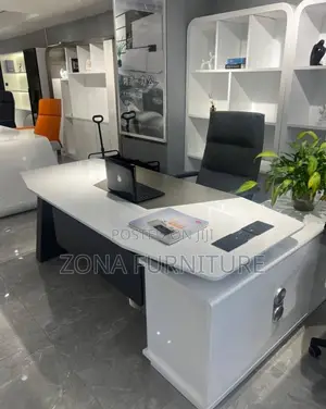 Executive Office Table White 2meter Size With Usb