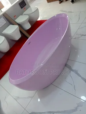 Luxury Pink Acrylic Freestand Bathtub