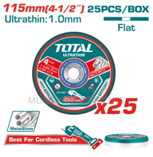 115mm X 1.0mm Ultra Thin Metal Cutting Disk - 25 Piece Set