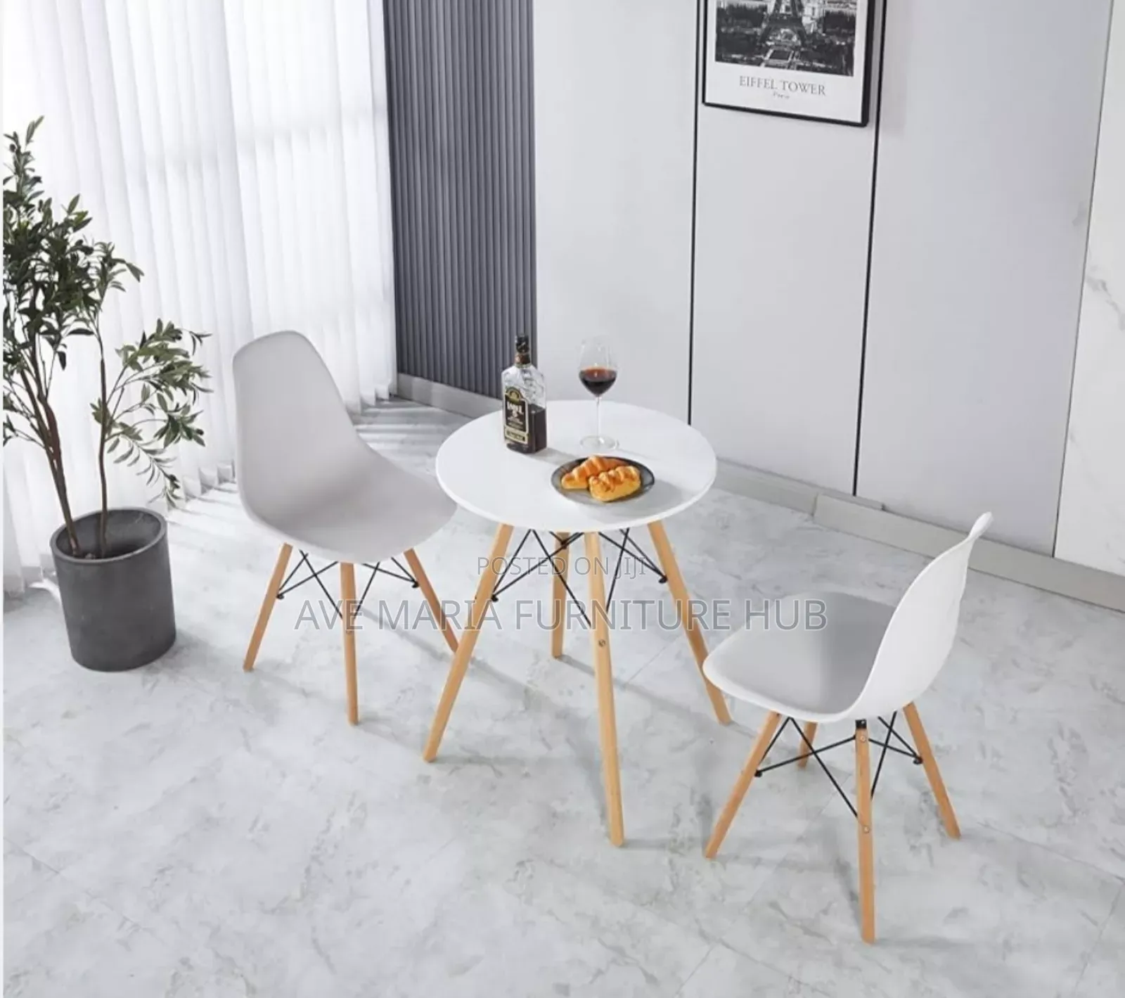 Portable Round Table and 2 Chairs.