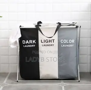 3partition Foldable Laundry Basket/Bag
