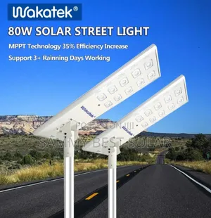 80w Wakatek All-in-One Solar Street Light All Available.