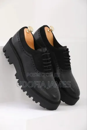 Black and Dark Brown Whole Cut Brogues