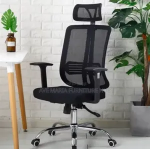 Office Mesh Chair With Headrest and Armrest.