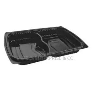 Two Compartments Takeaway With Transparent Lid Cover.