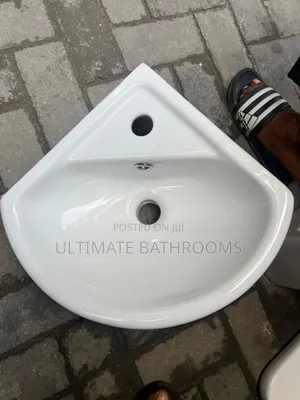 Angle White Hanging Wash Hand Basin