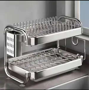 2 Layers Stainless Steel Plate Rack