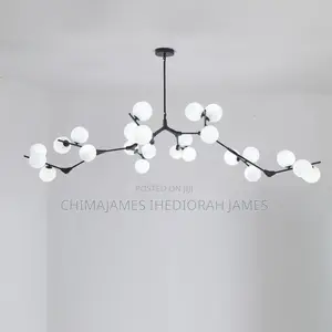 Modern Tree Branches Led Chandelier Glass Balls Hanging