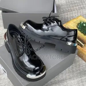 Original Balenciaga Metal Head Derby Lace Up Shoes