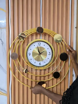 Big Decorative Quartz Metal Wall Art Design Clock