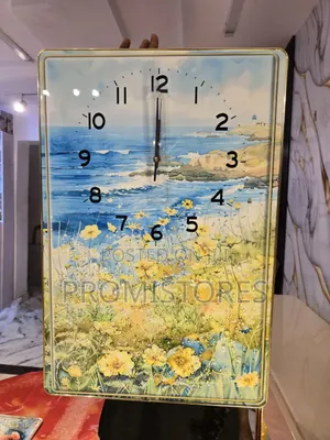Unbreakable Crystal Wall Acrylic Stone Frame With Clock
