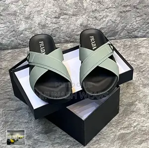 Prada Leather Slipers Available in Green and Black 40-46