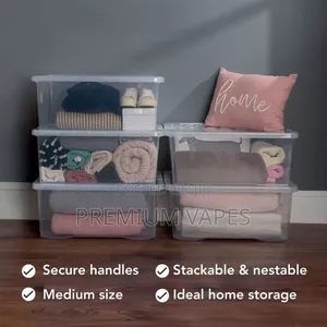 Wham 45l Crystal Clear Plastic Box and Lid