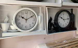 Wall Clock Kitchen Wall Black White Pot Plate Design
