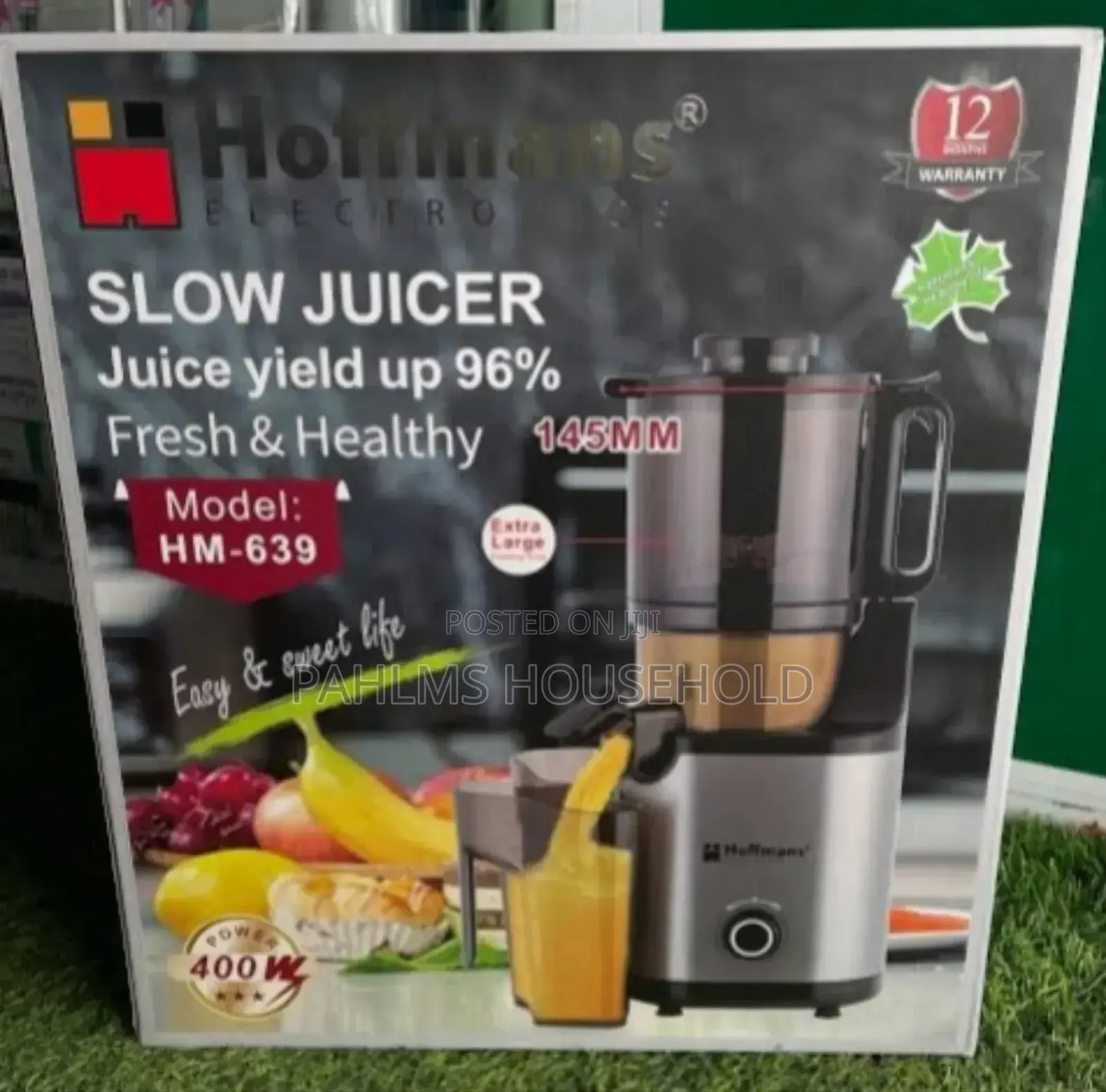 Hoffman Hands-Free Automatic Feeding Cold Pressed Juicer