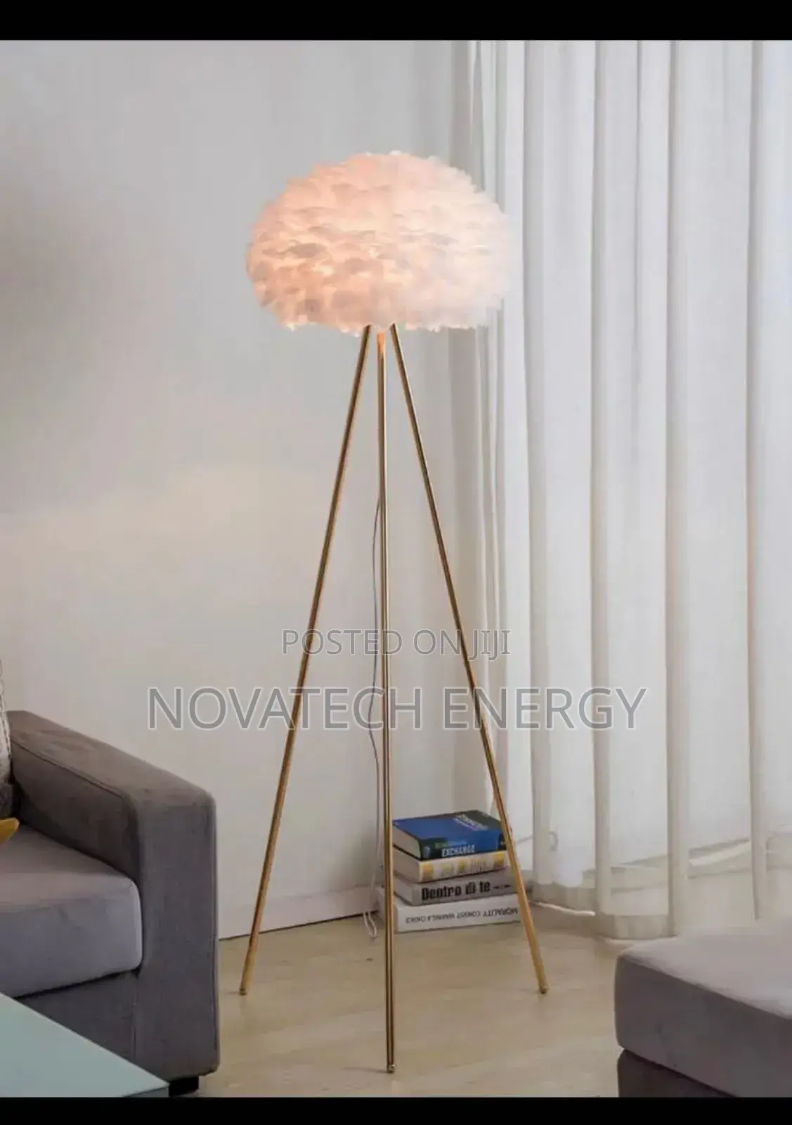 Feathers Three Legged Standing Lamp Light