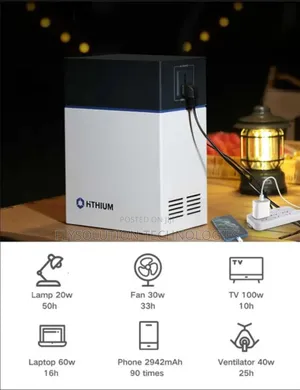 Hithium 1kwh Power Station - Solar Generator Power Tv Fan
