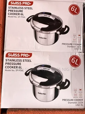 Swiss Pro+ 6litres Stainless Steel Pressure Cooker/Pot.