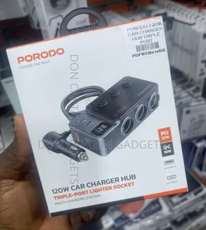 Porodo 120w Car Charger Hub
