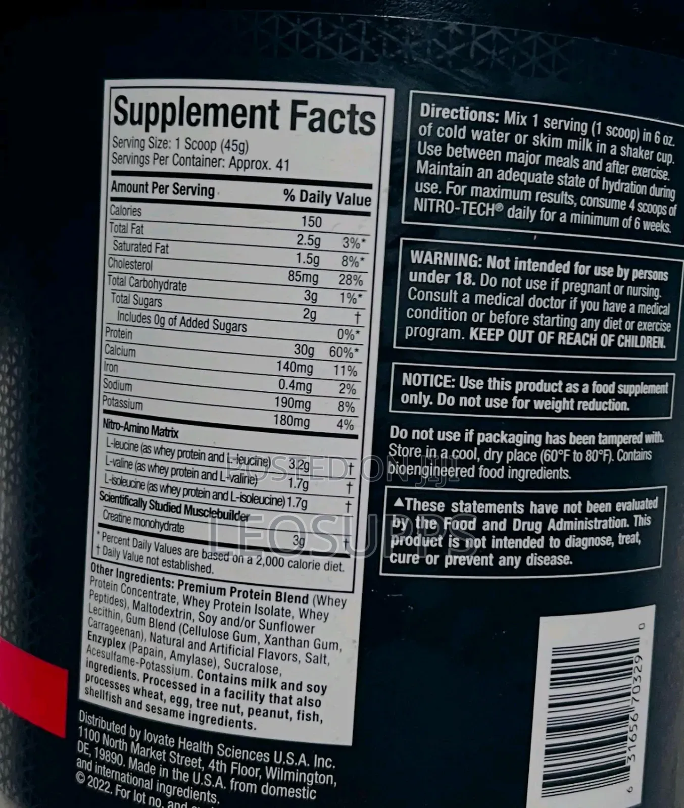 Muscletech Nitrotech Whey Protein 4lb