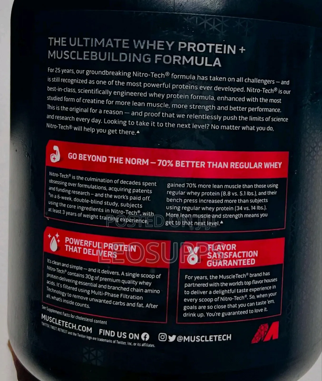 Muscletech Nitrotech Whey Protein 4lb