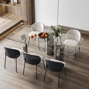 Luxury Glass Top Dining Table Set