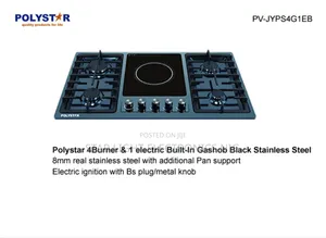 5 Burners 1 Electric Center Stainless