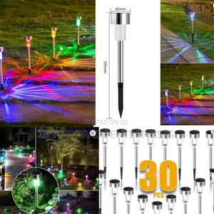 Showstopping Garden: 30pcs Multi-Color Lawn Solar Lights