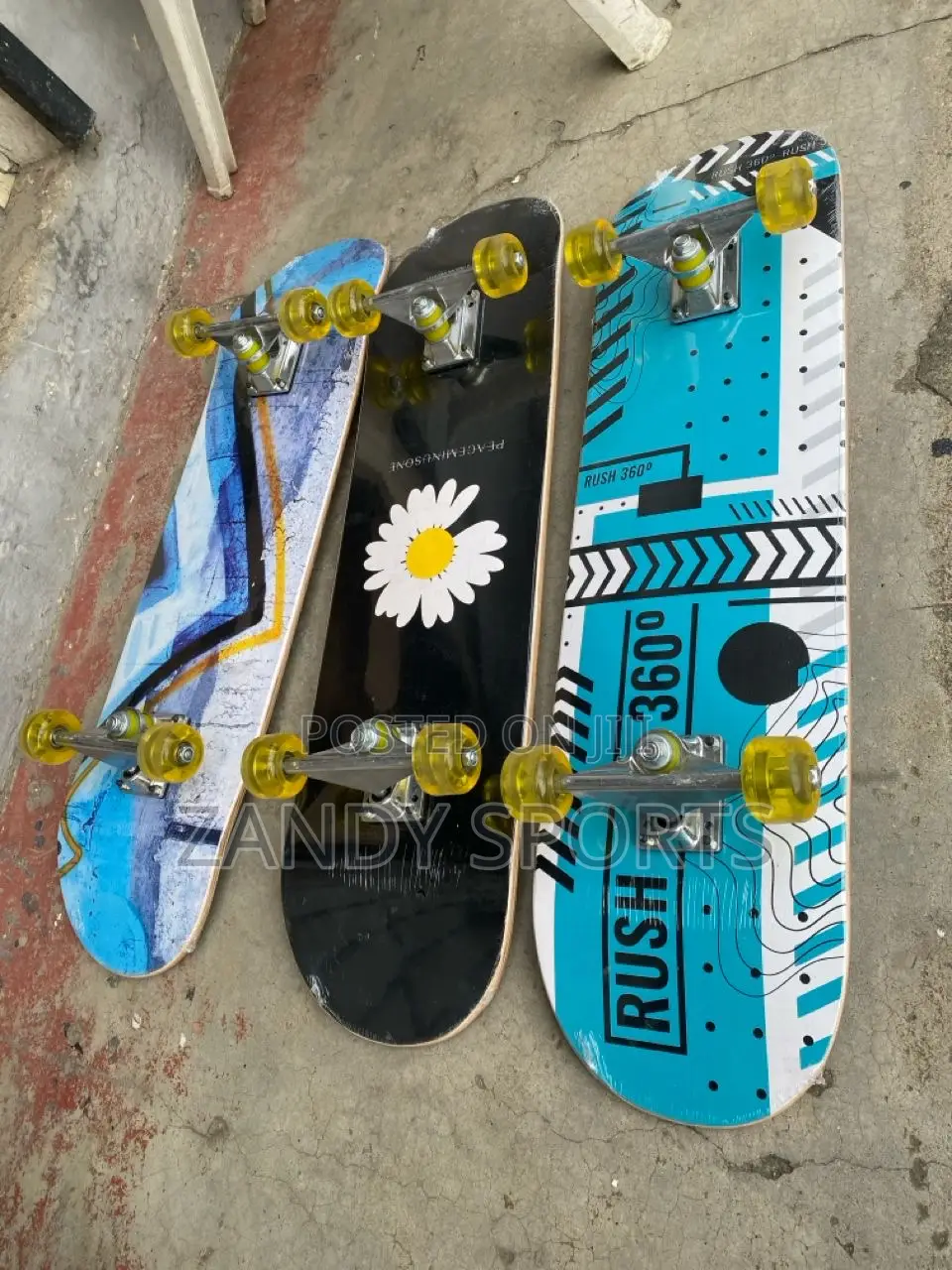 Skateboards.