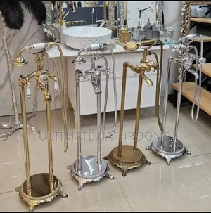 Double Standing Acrylic Bathtub Bath Tap