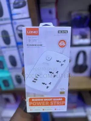 Ldnio 3 Outlets 4 Usb & Usb-c Power Strip Surge Protector