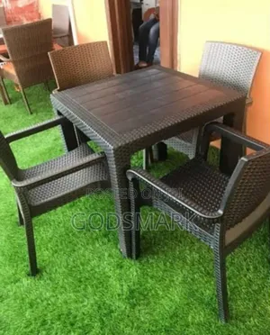Outdoor Table and Chairs in Mixed Colours.