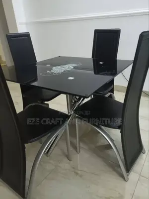 Tampered Glass 4seaters Dining Set