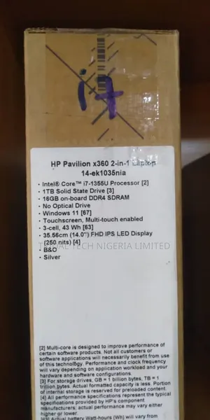 New Laptop HP Pavilion x360 14 16GB Intel Core i7 SSD 1T