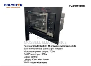 Polystar 25litres Built-in Microwave With Frame Kits