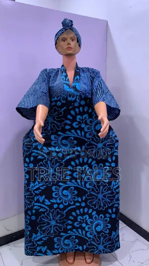 Comfortable Readymade Ankara Boubou/Abaya Free Size Gown