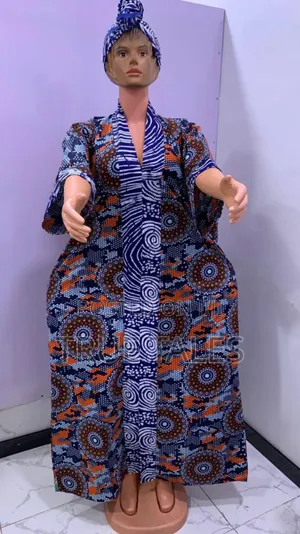 Comfortable Readymade Ankara Boubou/Abaya Free Size Gown