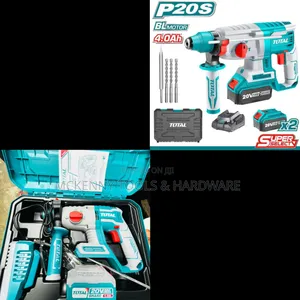 Total 20v Cordless Rotary Hammer With a 4.0ah Battery.