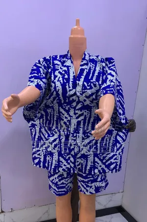 Ankara Fabric Tunic Tops And Shorts Sets