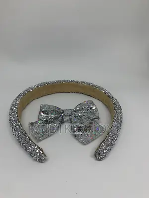 Girls Birthday Glam Set– Silver Headband and Hair Clip