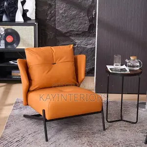 Orange Leather Single Chair