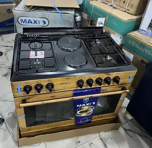 Maxi Gas Cooker 60x90 Cm (4+2) Burners Wood