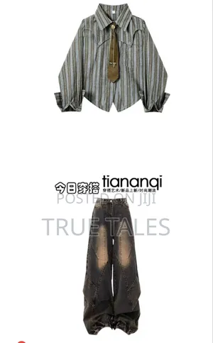 High Quality Shirt And Grey Colour Stone Washed Denim Jeans